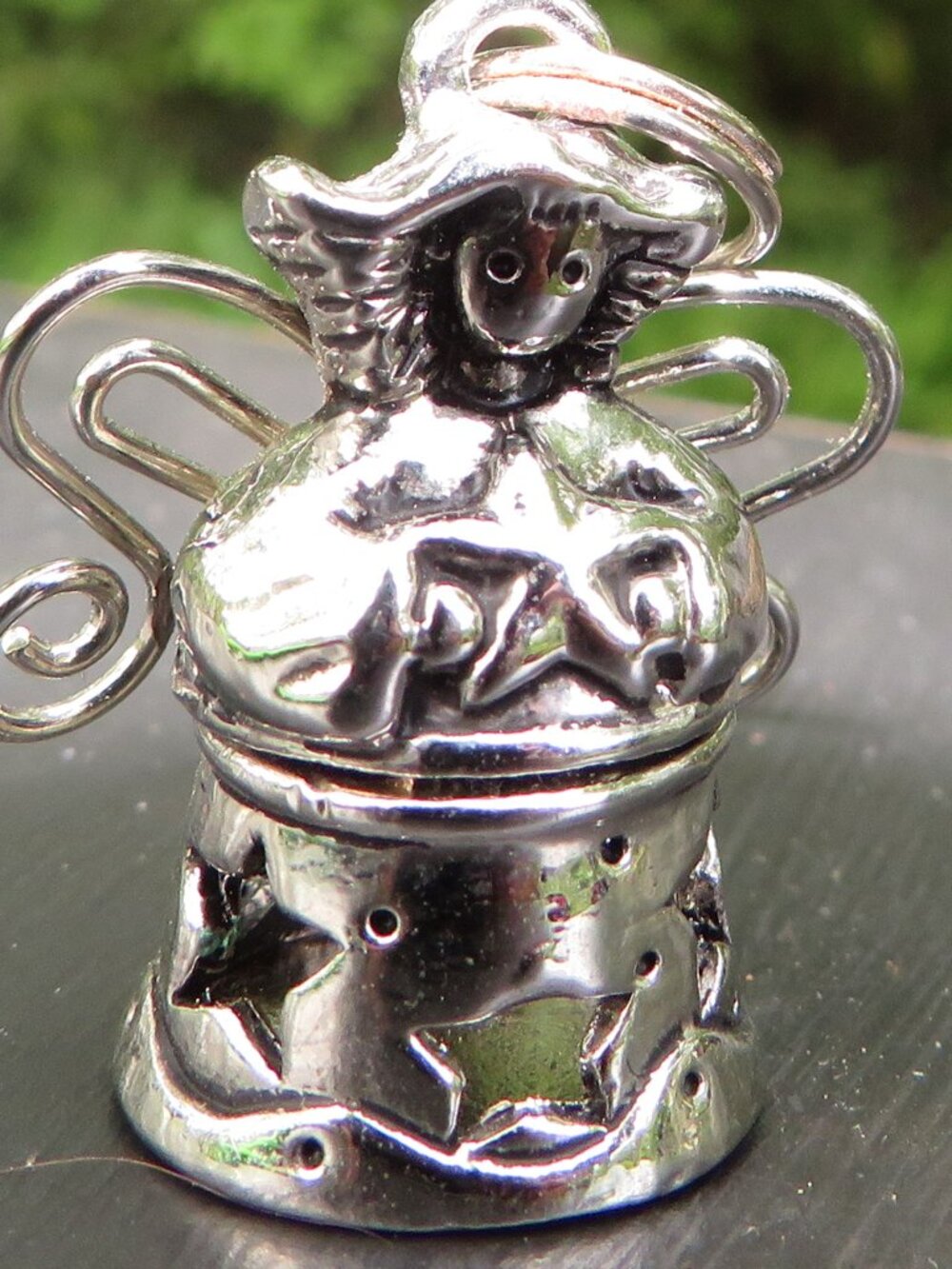 Vintage Sterling Silver Fairy Wish Box Locket Pendant Charm – Hinged Keepsake